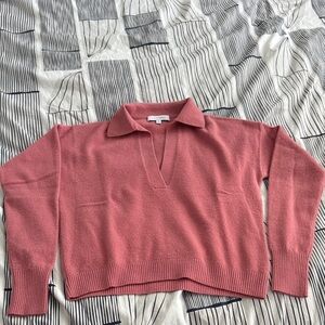 INTERMIX Pink V-Neck Sweater